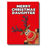 Daughter Reindeer Christmas Card